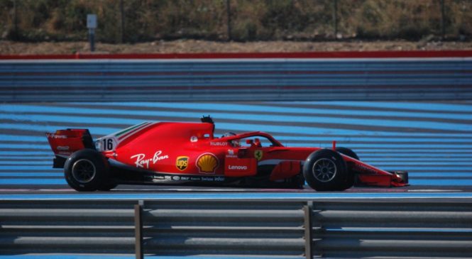 VIDEO: Leclerc v Franciji nabiral kilometre s Ferrarijevim letošnjim dirkalnikom