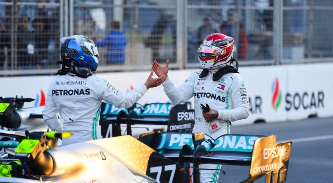 Bottas z dvojno zmago Mercedesa prevzema vodstvo v prvenstvu