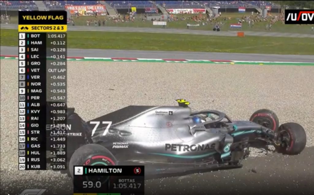 Valtteri Bottas crash AustrainGP 2019 Spielberg