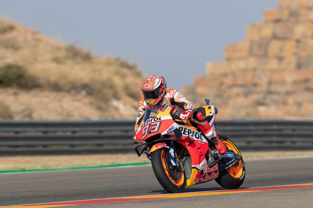 marc marquez najhitrejši po petkovih treningih v Aragoniji