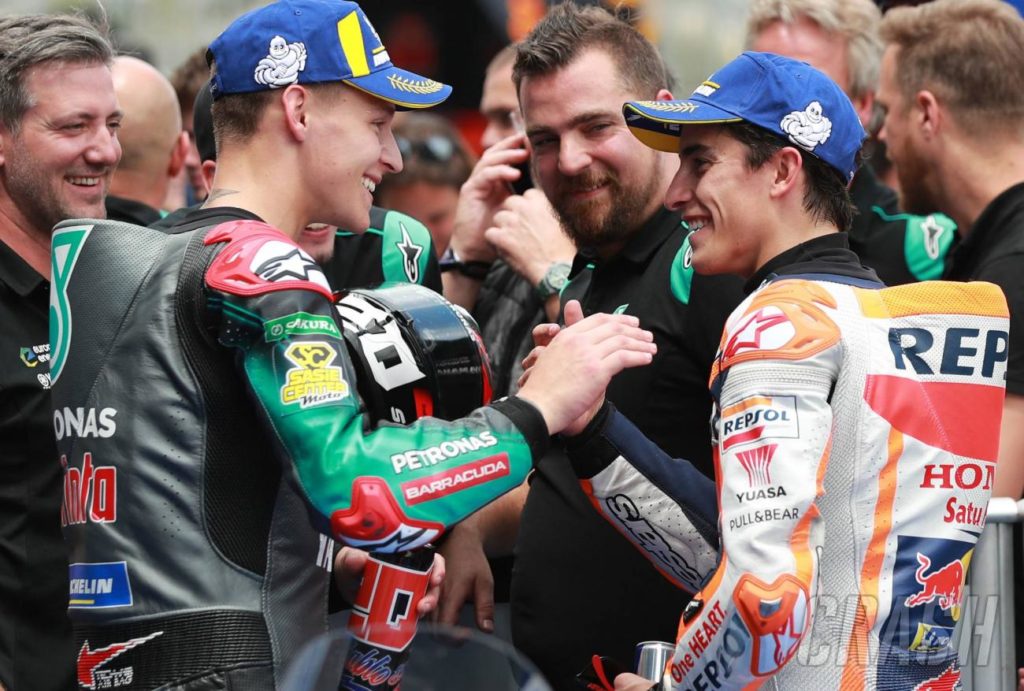 Marc Marquez čestita Fabiu Quartararu