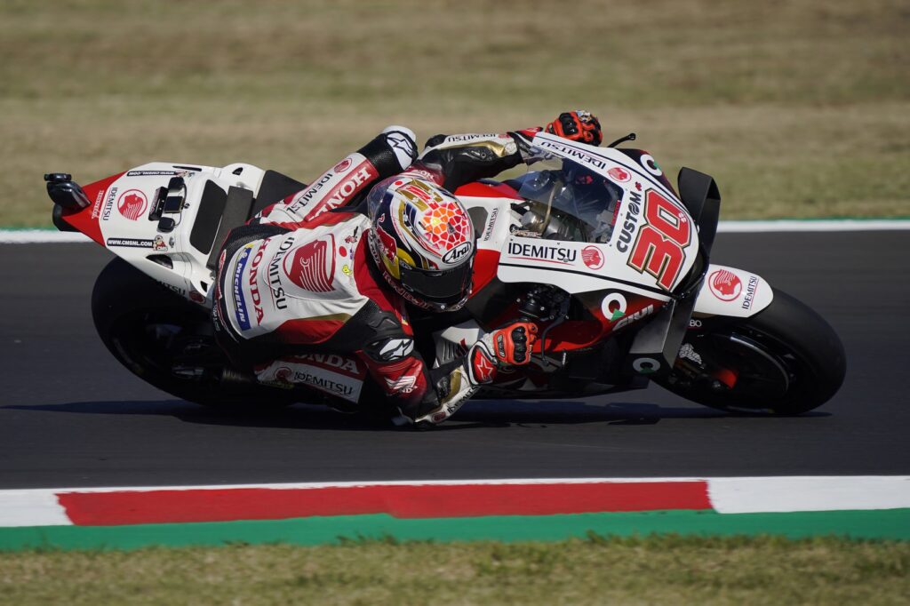 Takaaki Nakagami je bil najhitrejših na ogrevanjih pred vN San Marina
