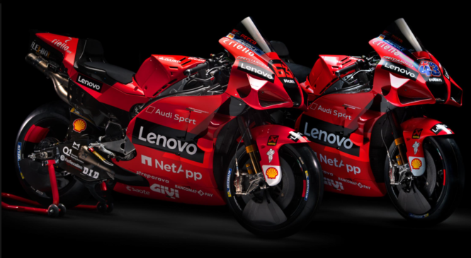 Jack Miller in Francesco Bagnaia v novih Ducatijevih barvah 2021