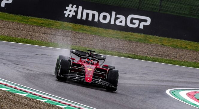 F1, Emilia Romanja: Leclerc in Sainz na 1. treningu daleč pred tekmeci