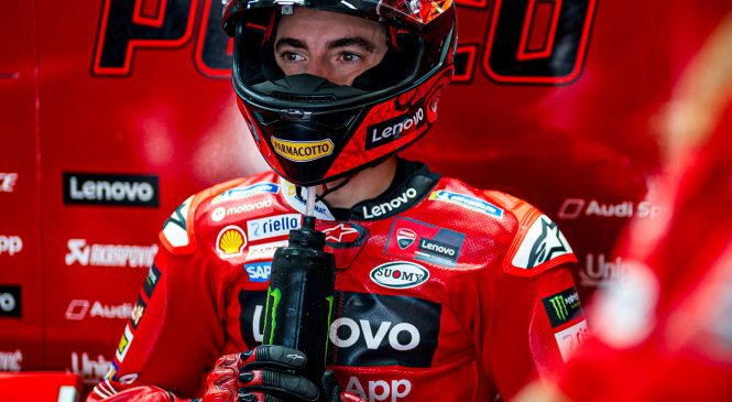 Bagnaia zadovoljen z današnjo predstavo: Z obrabljeno pnevmatiko sem zelo hiter