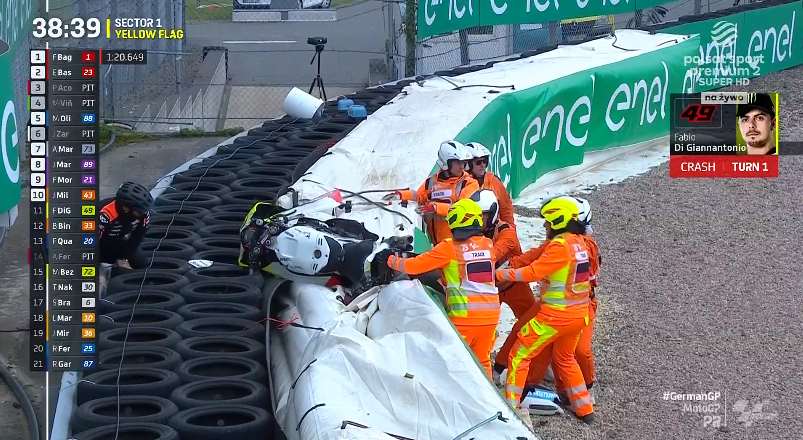 Fabio Di Giannantonio crash Sachsenring 2024