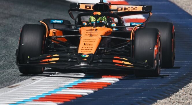 Norris dobil prekinjene kvalifikacije, Verstappen šele sedmi