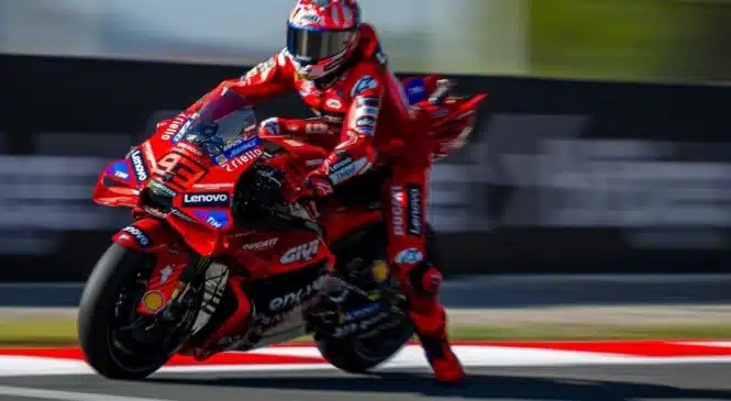 Marc Marquez zmagovalec MotoGP sprint dirke v Barceloni, brat Alex odstopil
