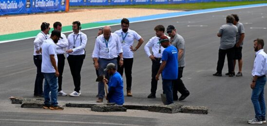 Luknja v stezi ogroža sprint dirko MotoGP v Braziliji, program pod vprašajem